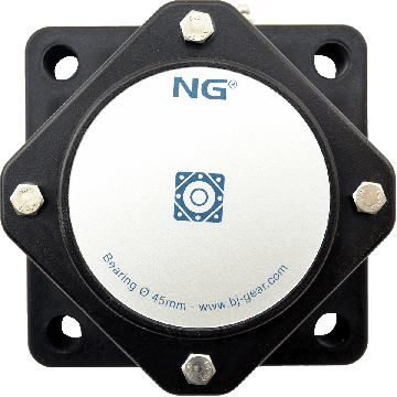 NG vandtæt flangeleje F4 Ø45, 4-huls, lukket dæksel