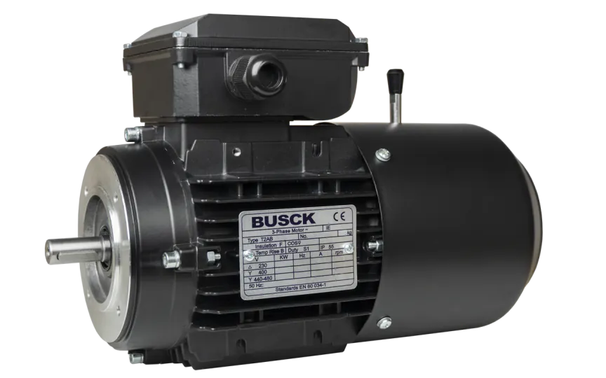 Busck AC-bremsemotor T2AB90S-8, 0.37kW, 710RPM, 230/400V, 50Hz, aluminium