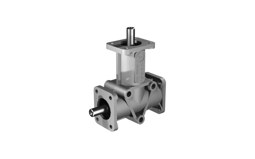 Poggi right angle gearbox 4000, R1:2, D1, Ø8h7, 2-way, Aluminium