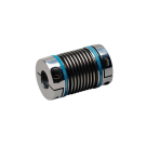 KB2 15 31 6 6 Miniaturmetallbalgkupplung, Edelstahl und Aluminium