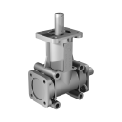 Poggi right angle gearbox 2032, R1:1, D2, Ø24h7, 2-way, Reduced backlash, Aluminium