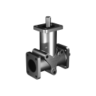 Poggi right angle gearbox 5000, R1:1, D2, Ø8f7, 2-way, Stainless steel
