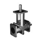 Poggi right angle gearbox 5030, R1:2, D2, Ø20f7, 2-way, Stainless steel