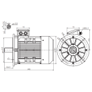Busck AC motor T3A132SA-2B5230V, 5,5kW, 2930RPM, B5, 230/400, 50 Hz, Aluminium